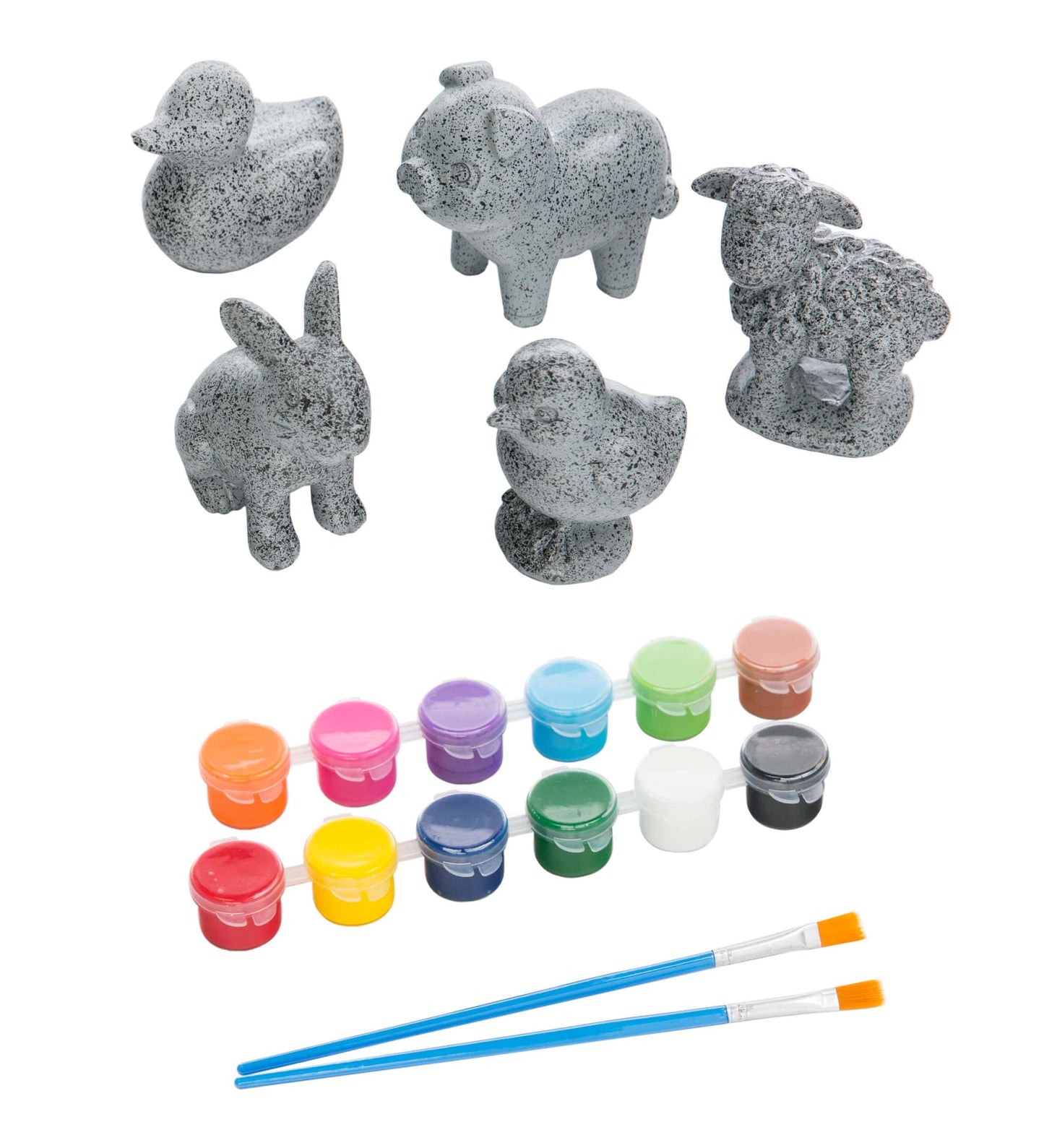 Color Pops Paint-Your-Own Rocks: Farmhouse Animals