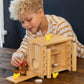 Wooden Chicken Coop and Felt Chickens Play Set