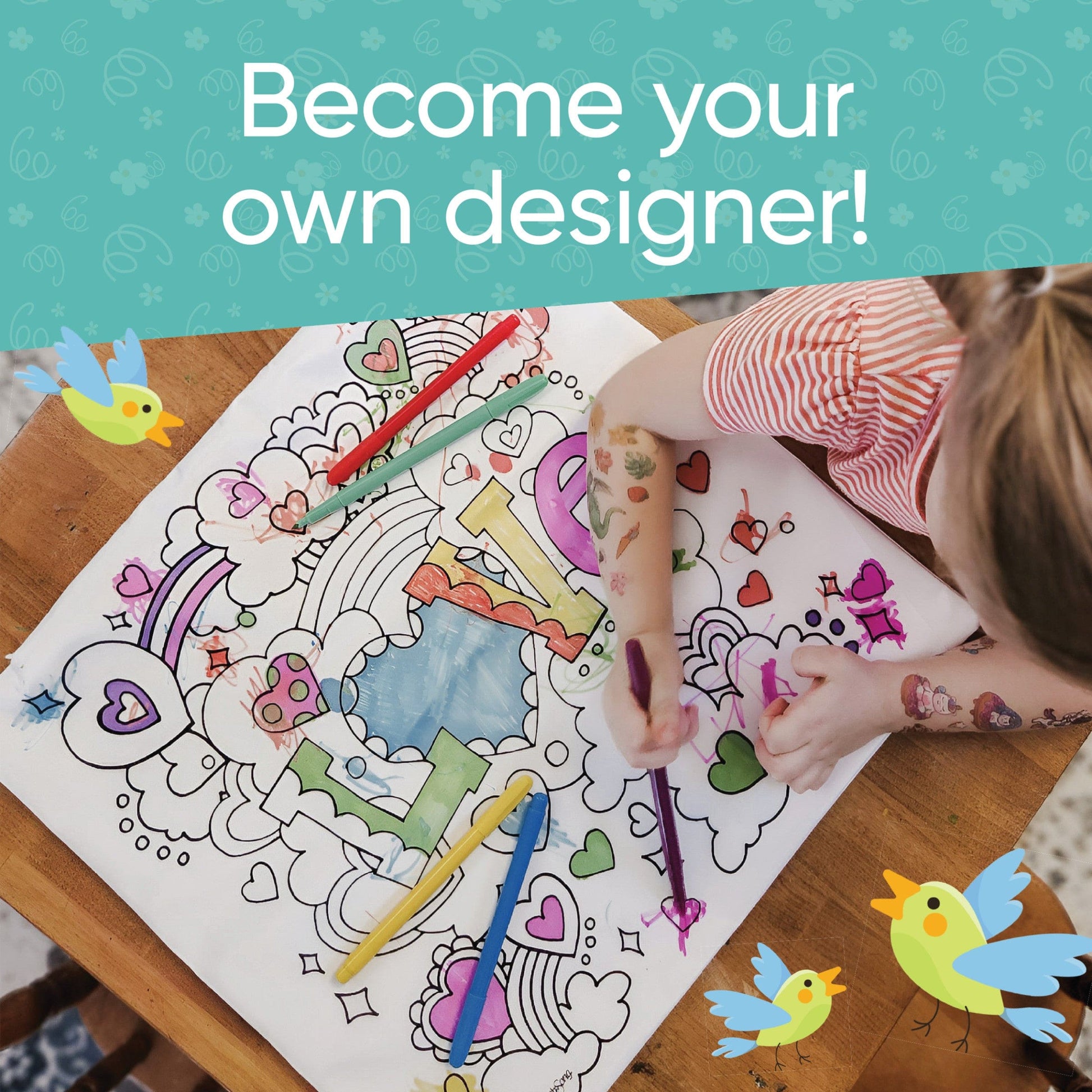 Let's Create Color Your Own Pillowcase Craft Kit for Kids