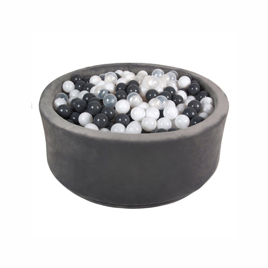 Premium Big Grey Velvet Ball Pit + 400 Balls