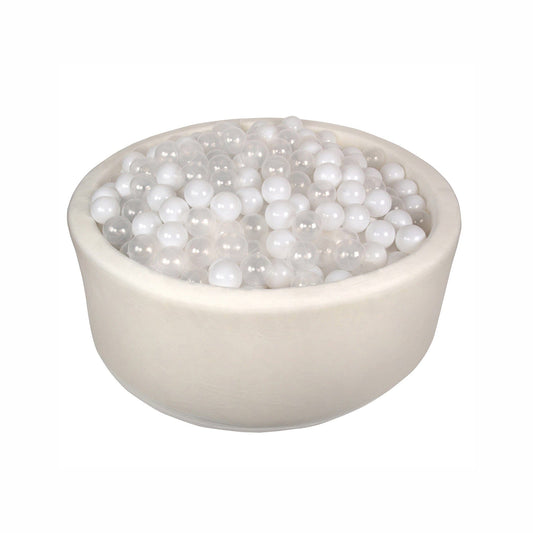 Premium Big White Velvet Ball Pit + 400 Balls