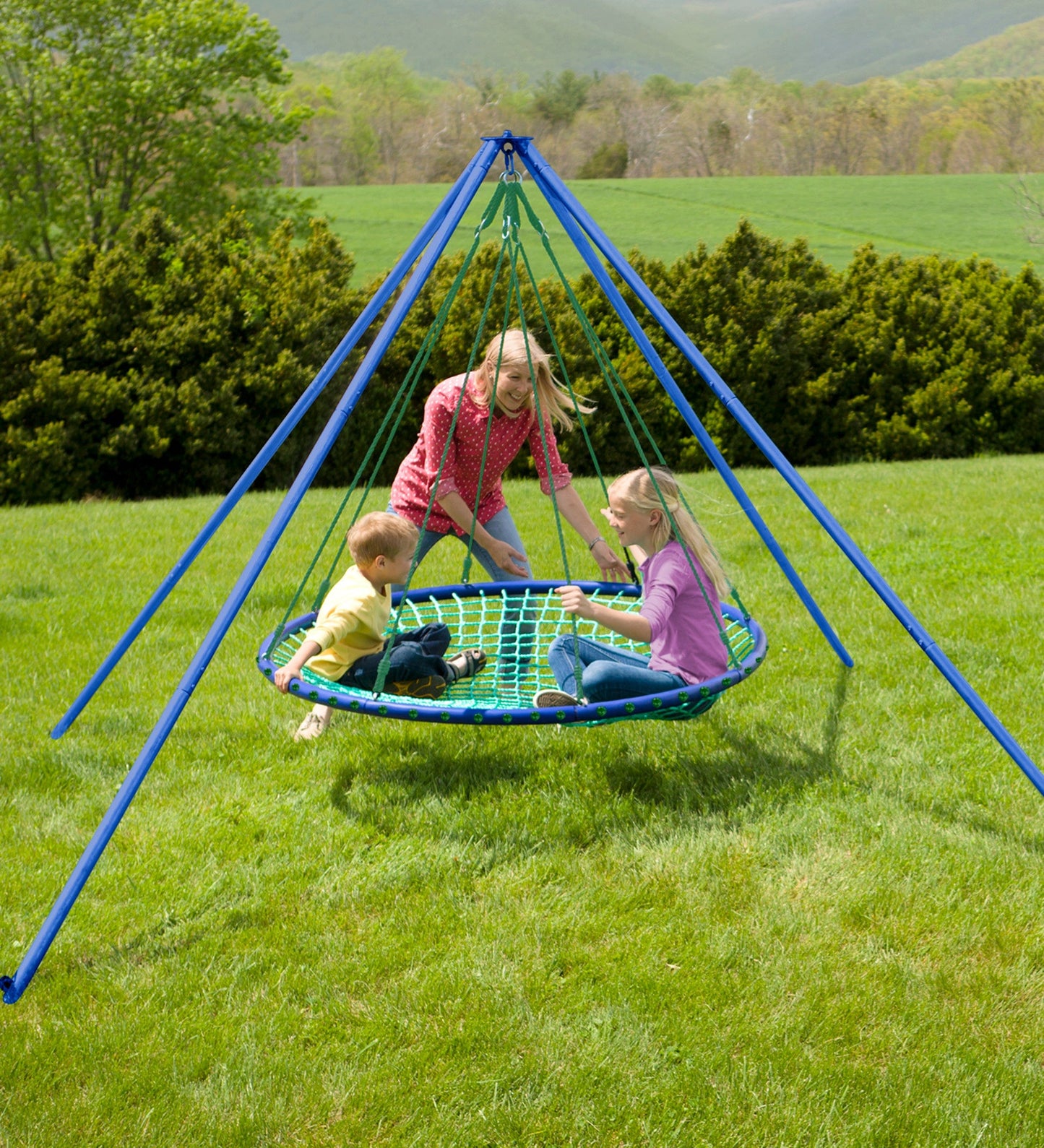 60-Inch Sky Island Round Swing and Stand Set