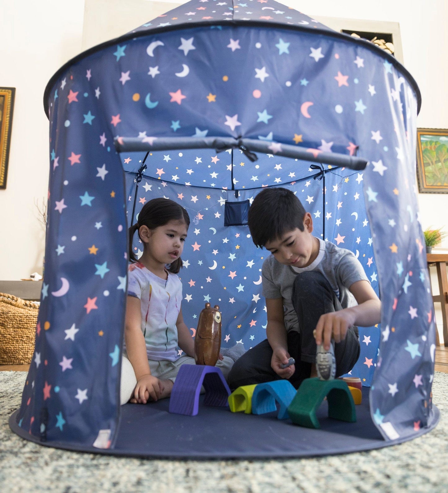 53-Inch Celestial Pop-Up Play Tent with Lights