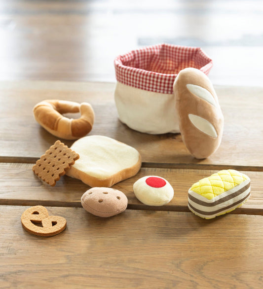 8-Piece Felt Fabric Pretend-Play Bread Basket