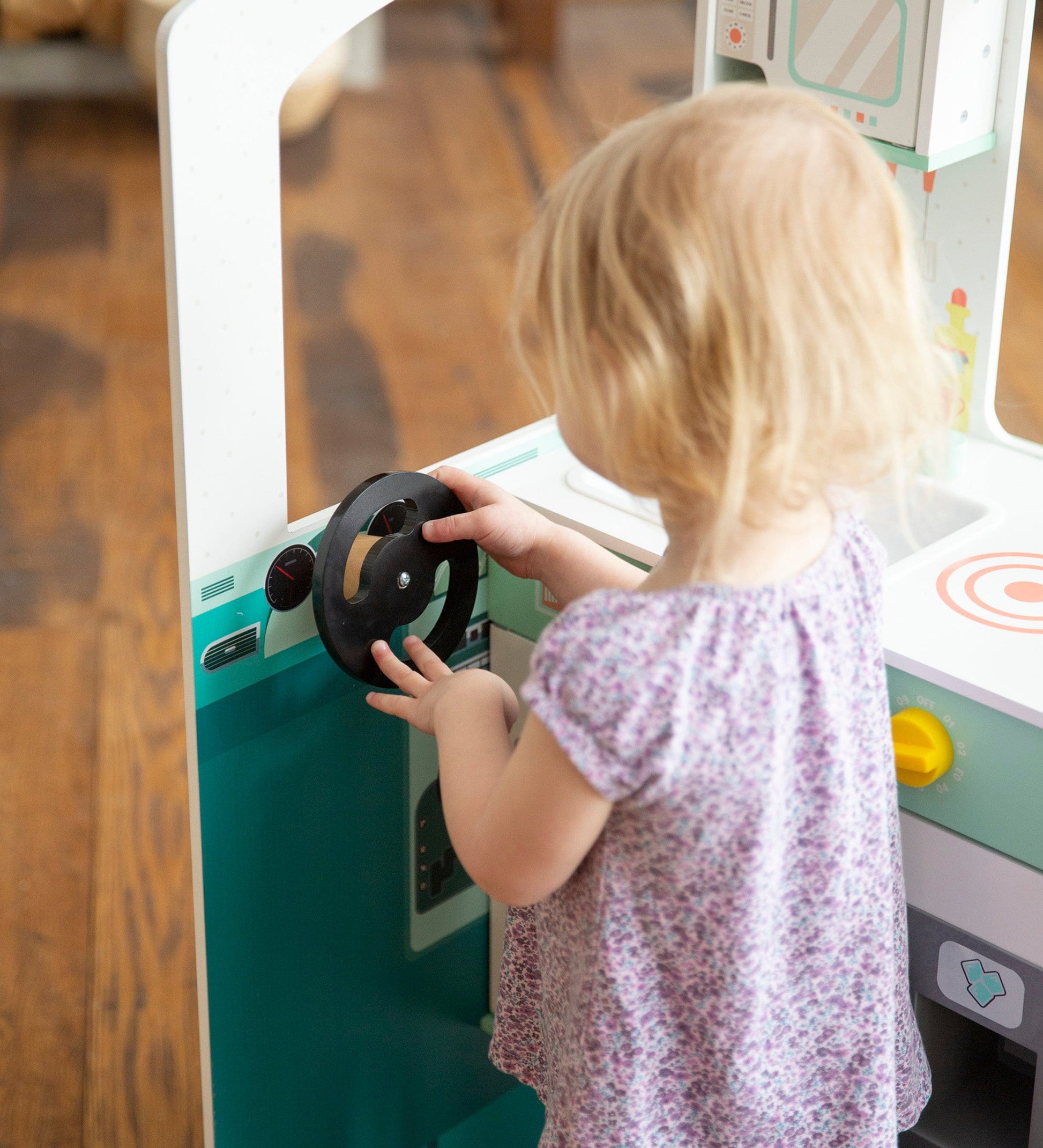 Orders Up Wooden Food Truck Kitchen with 12-Piece Wooden Culinary Play Set