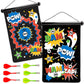 Double-Sided Magnetic Canvas Target Darts Game