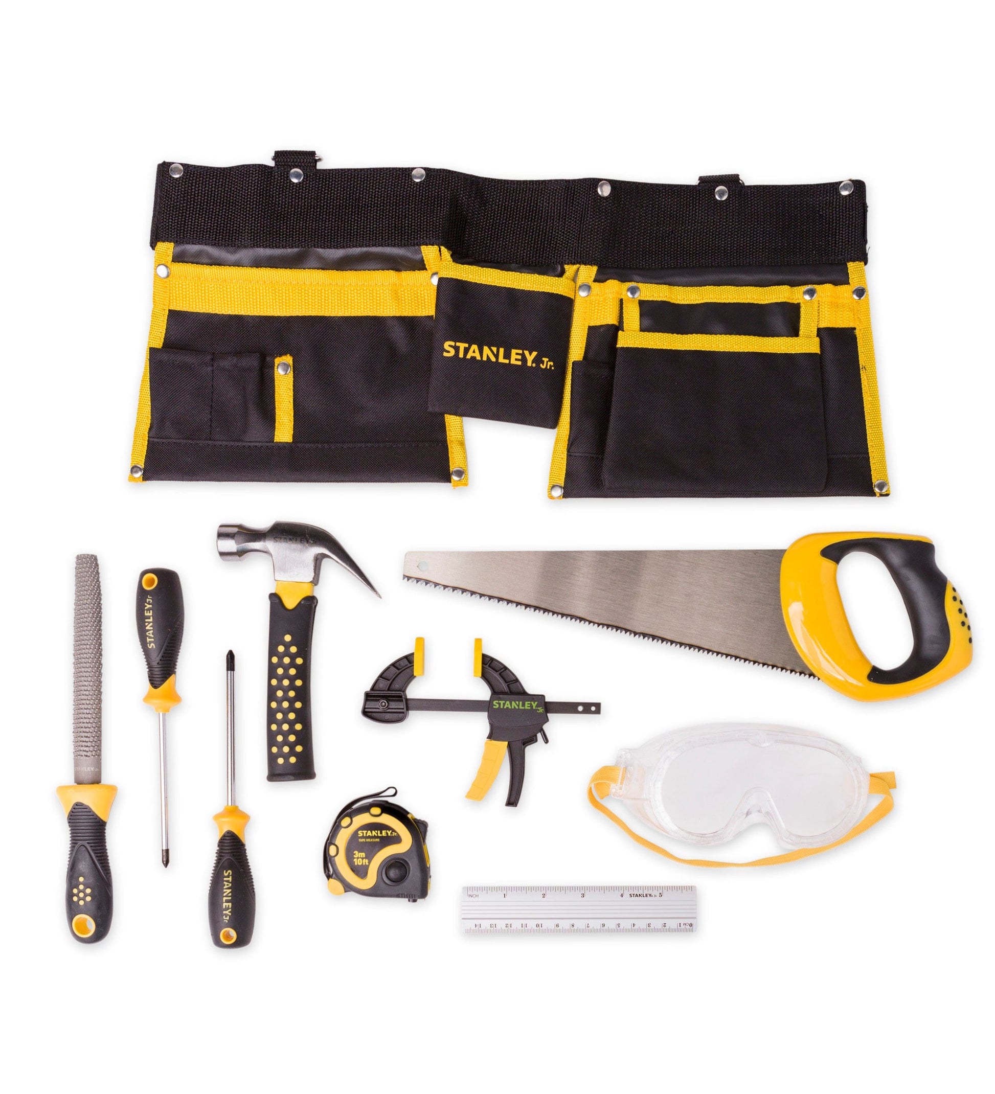 Stanley Jr. 10-Piece Belt and Ergonomic Real Working Tool Set