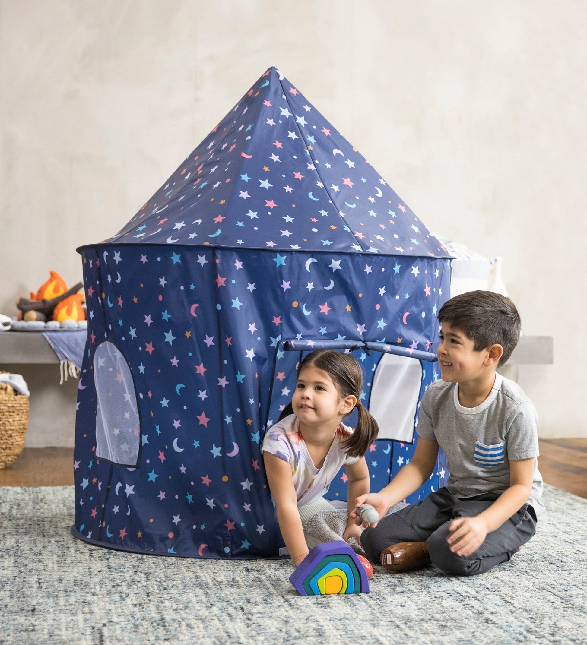 53-Inch Celestial Pop-Up Play Tent with Lights