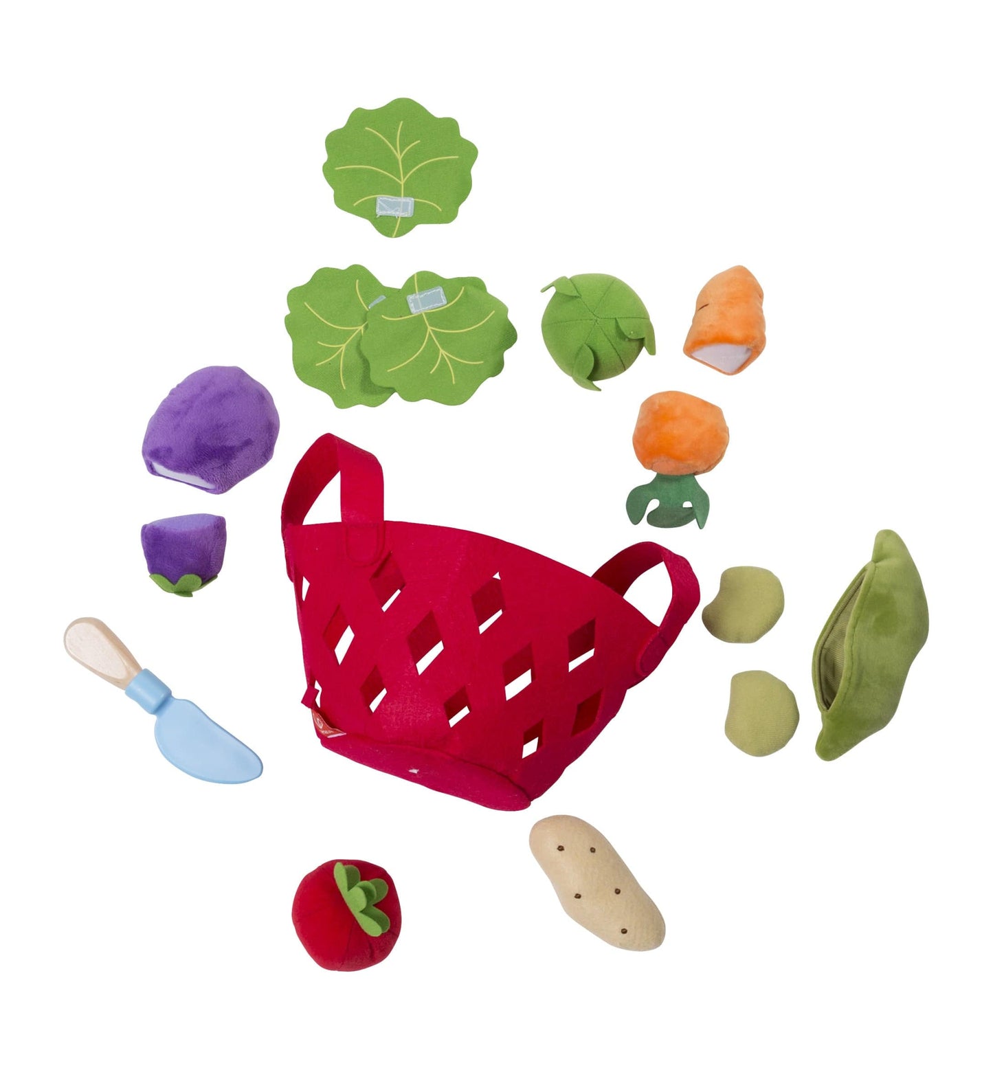 7-Piece Felt Fabric Pretend-Play Food Basket