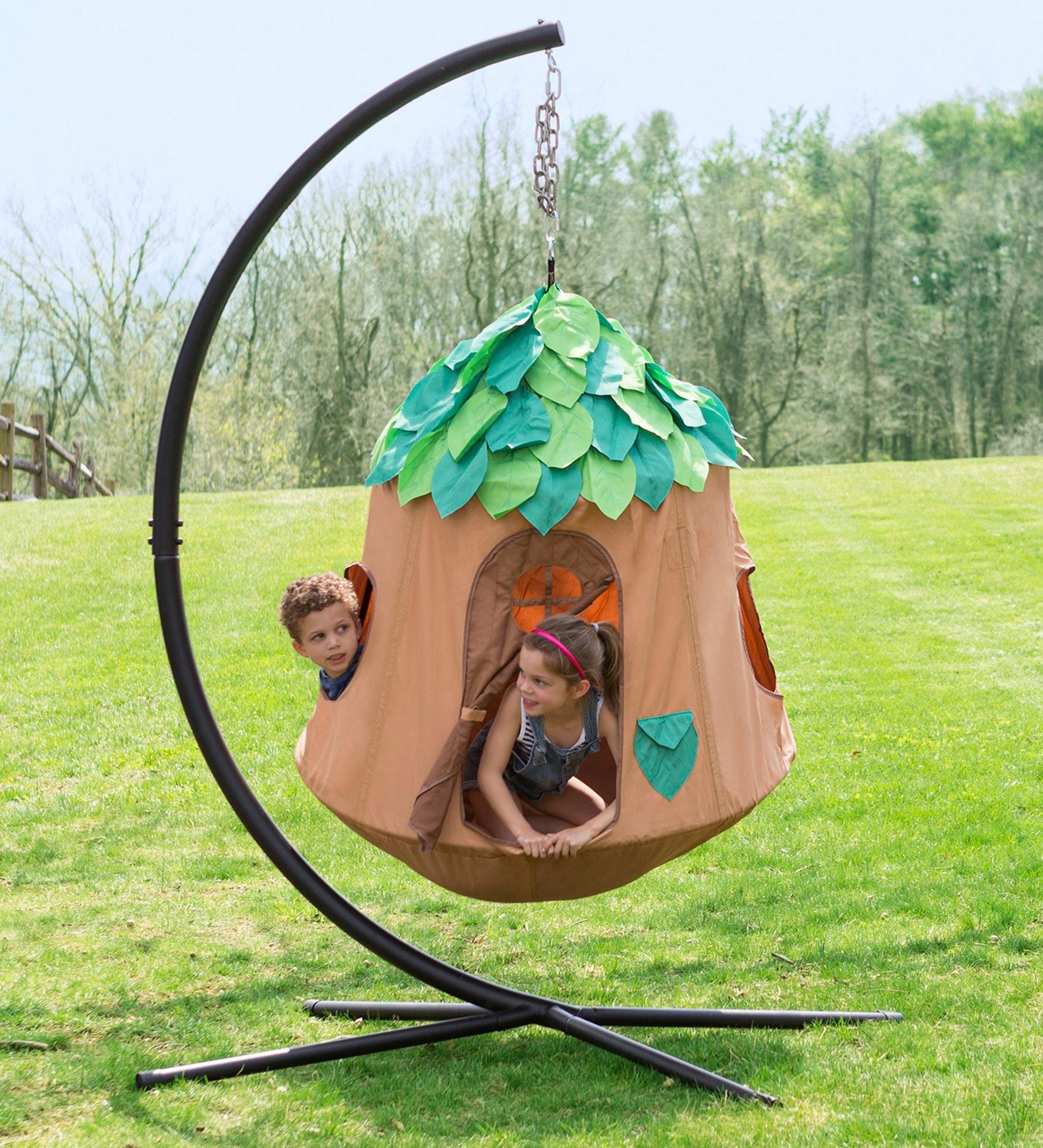 Woodland HugglePod HangOut Nylon Hanging Tent and Crescent Stand Set