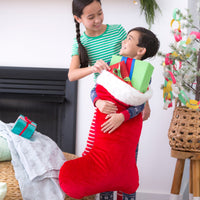 Super-Sized Red Velveteen Christmas Stocking