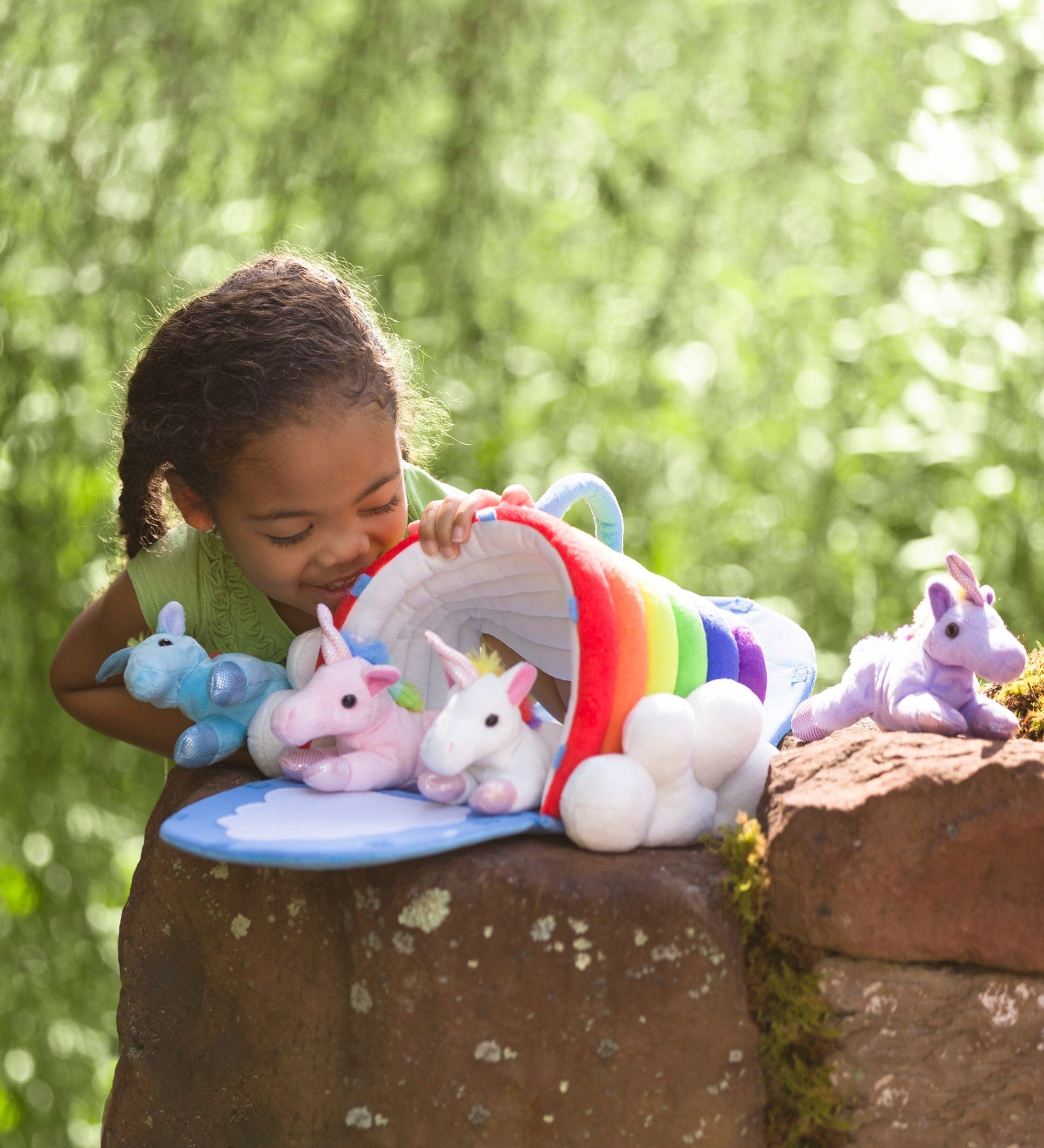 Plush Rainbow Unicorn Play Set