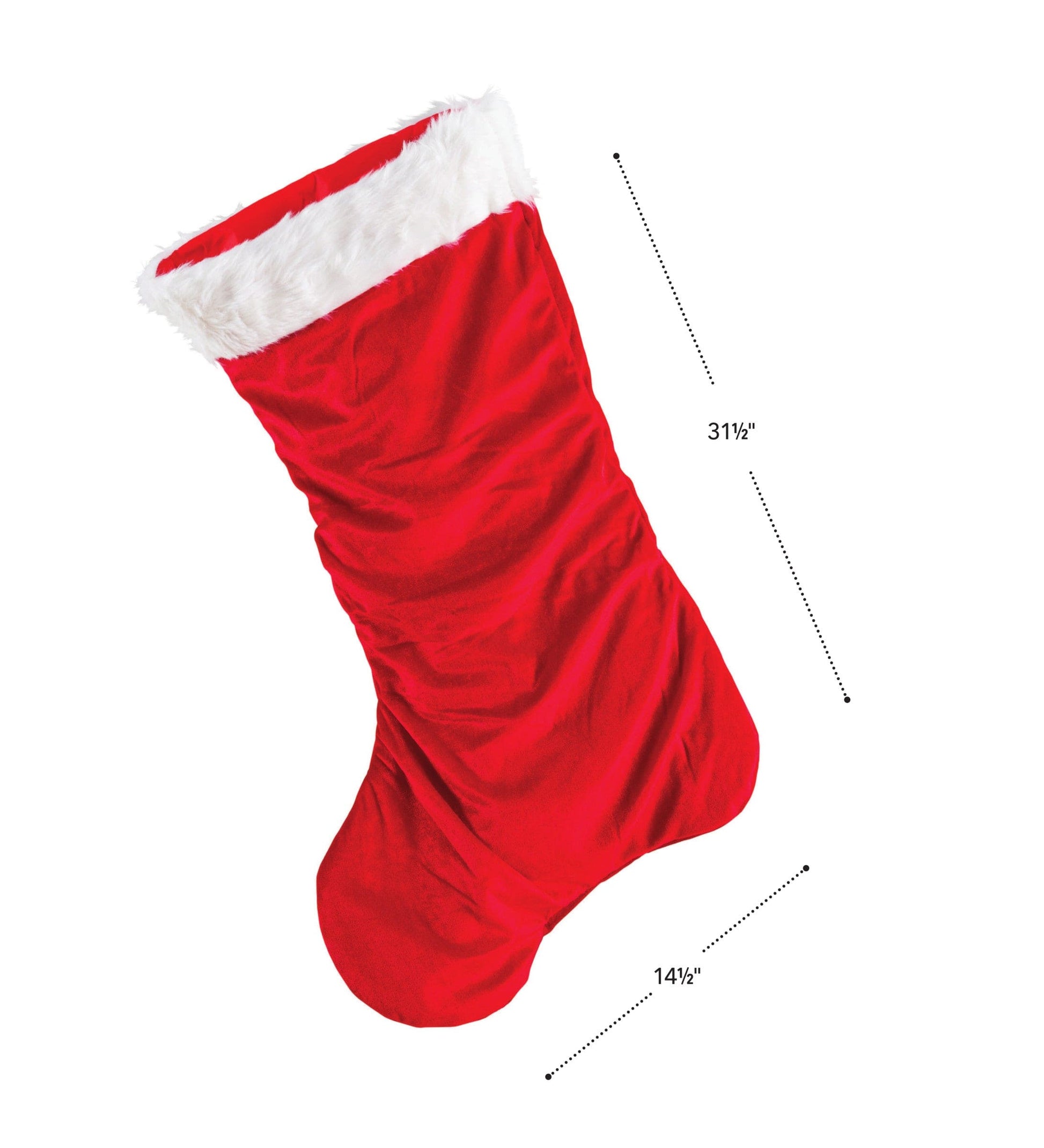 Super-Sized Red Velveteen Christmas Stocking