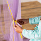 Purple Flower Petals Hanging Canopy and Play Space