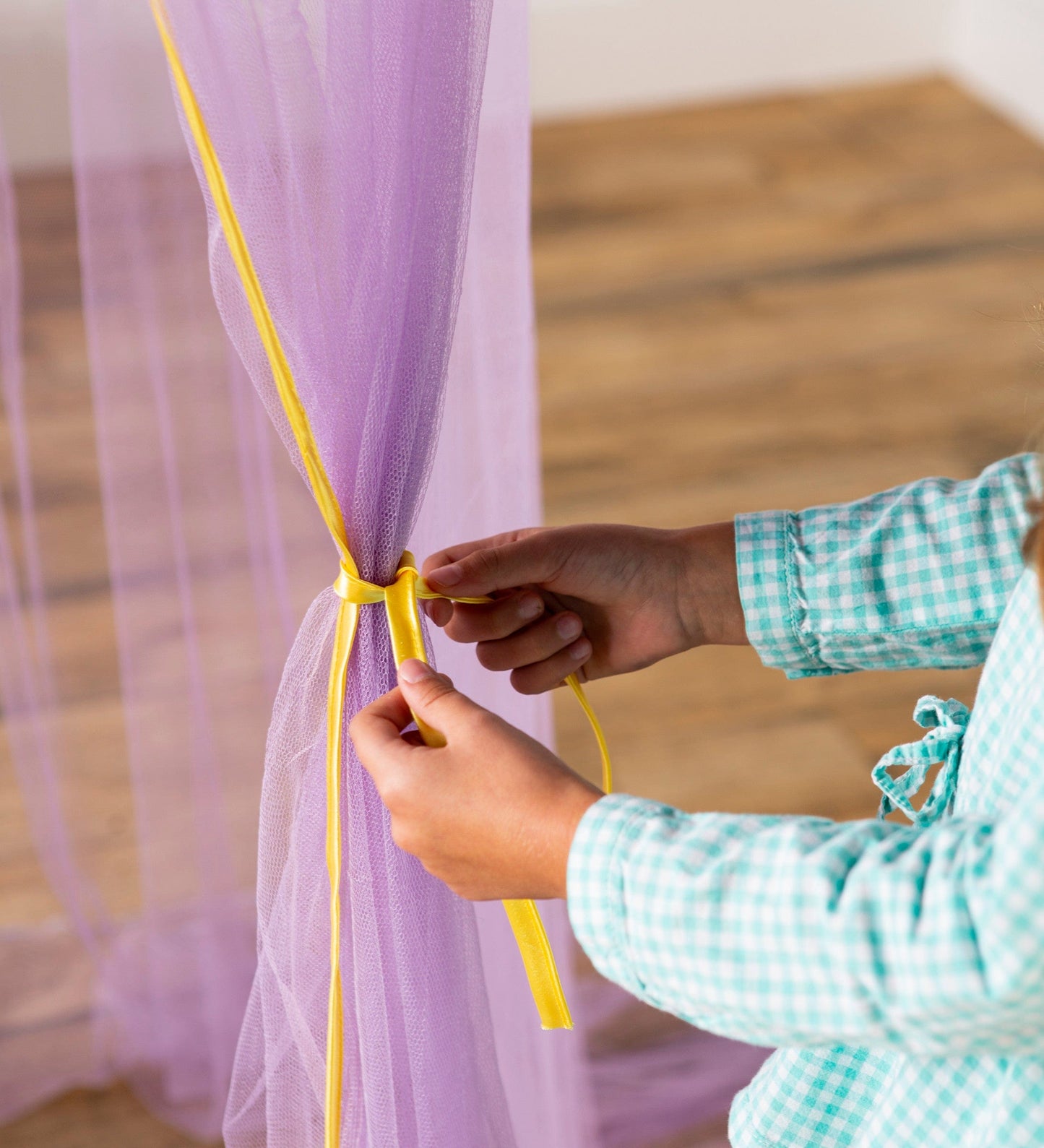 Purple Flower Petals Hanging Canopy and Play Space