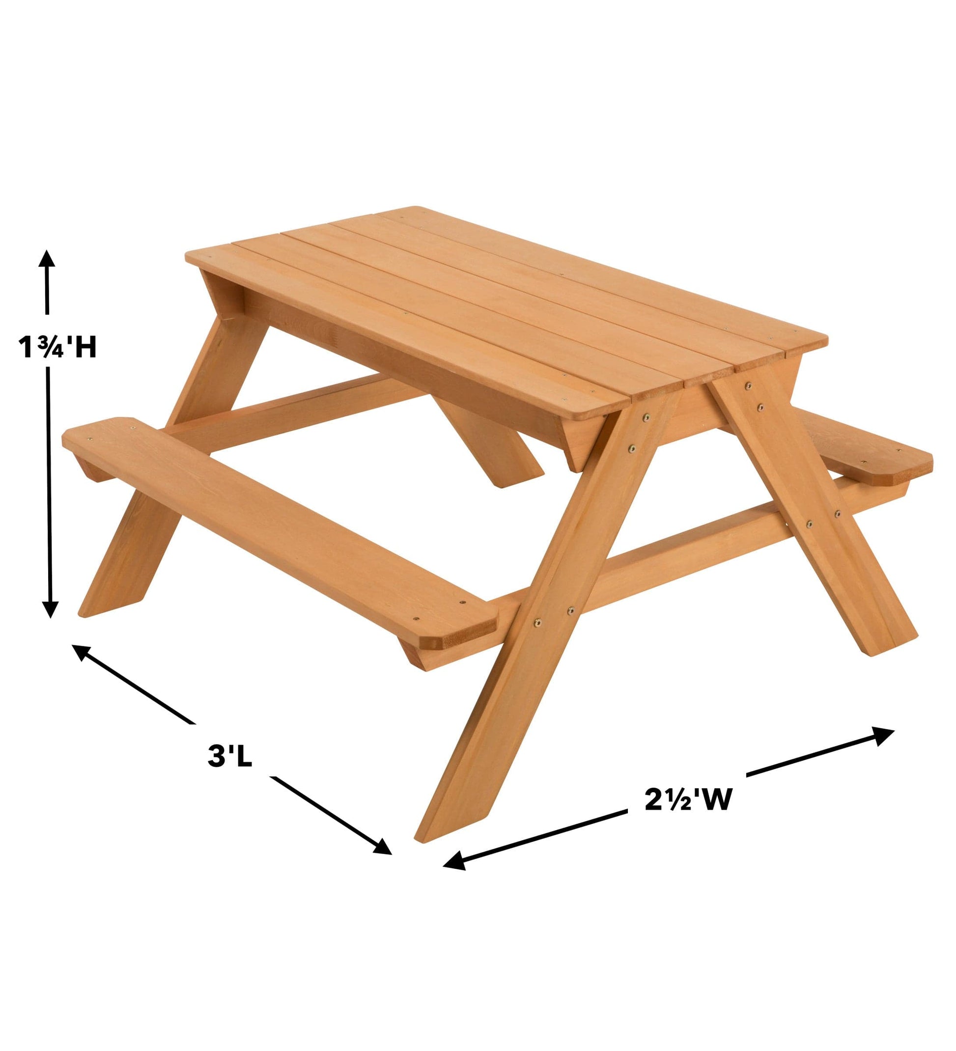 Wooden 2-in-1 Picnic Table Sensory Play Station