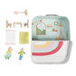 Rainbow Cottage Travel Dollhouse Set with Dolls and Furniture