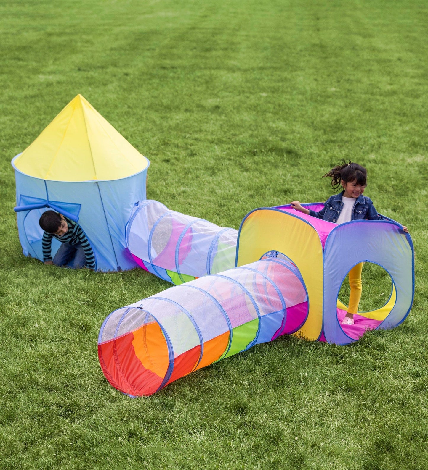 Pop-Up Rainbow Play Tents and Tunnels, Set of 4
