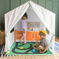 Workshop Playhouse Tent with 25-Piece Pretend-Play Tool Set