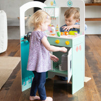 Orders Up Wooden Food Truck Kitchen with 12-Piece Wooden Culinary Play Set
