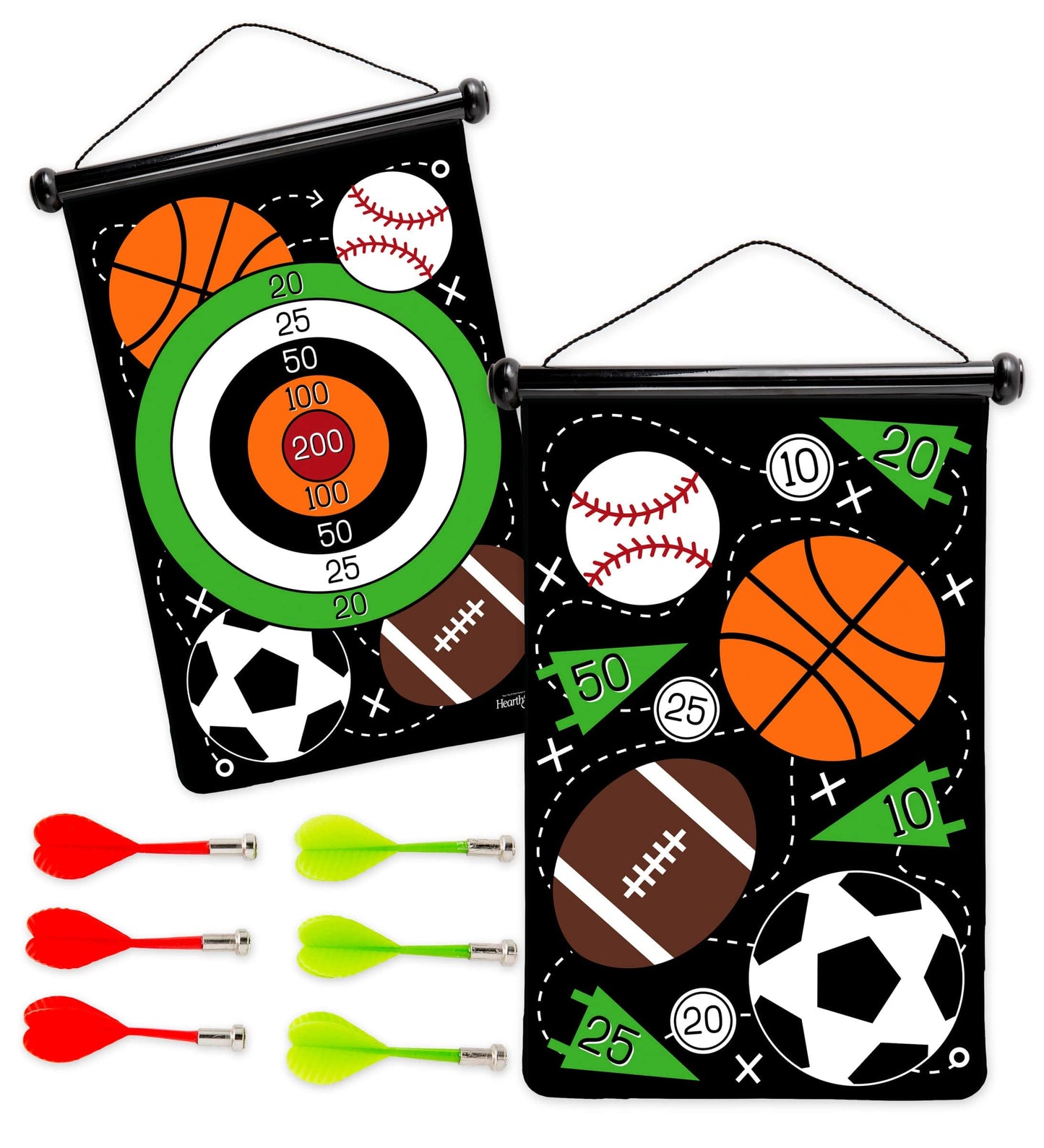 Double-Sided Magnetic Canvas Target Darts Game
