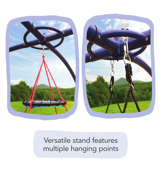 50Inch Vortex Spinning Ring Swing and Sky Dome Arched Stand Set