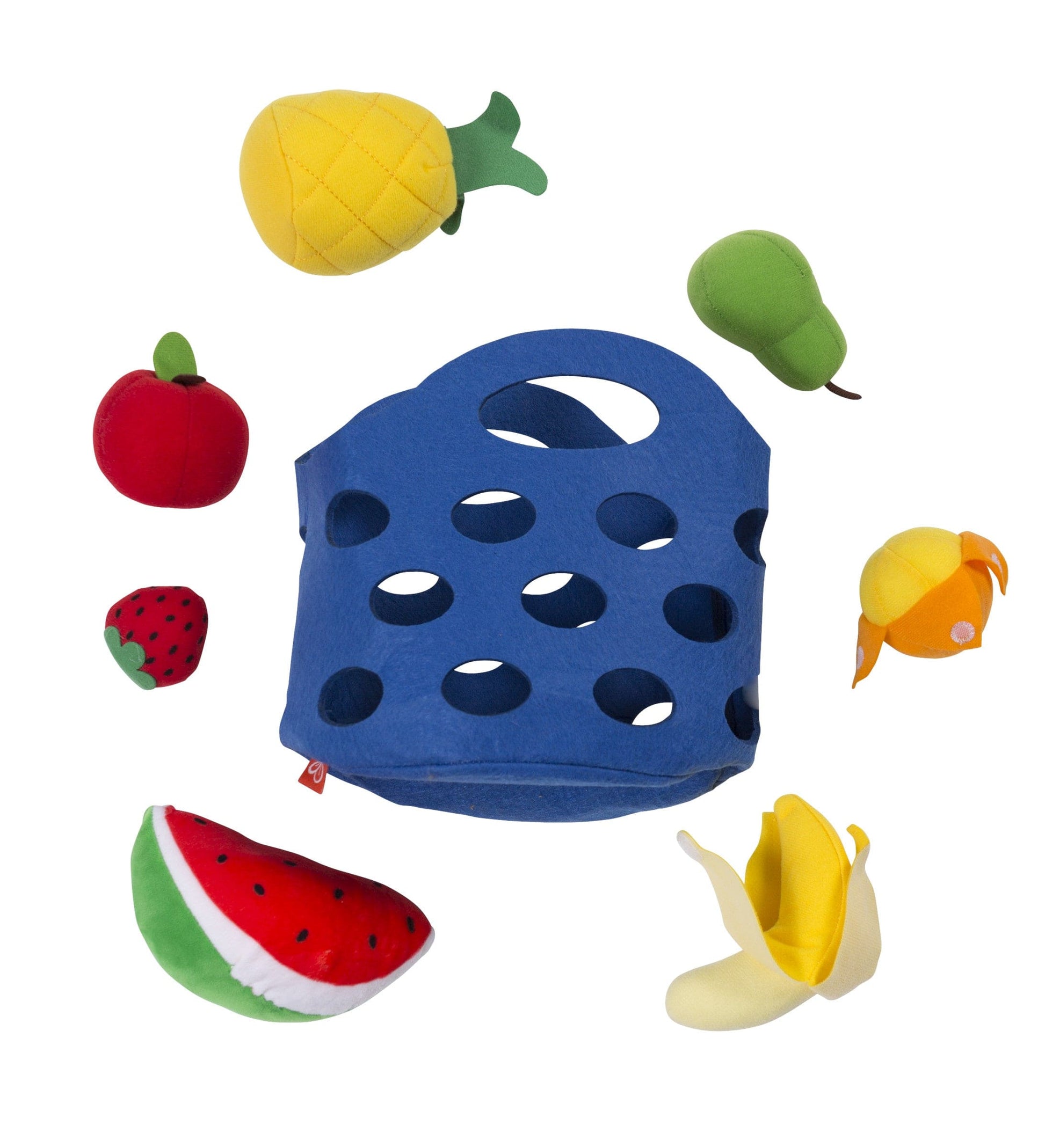 7-Piece Felt Fabric Pretend-Play Food Basket