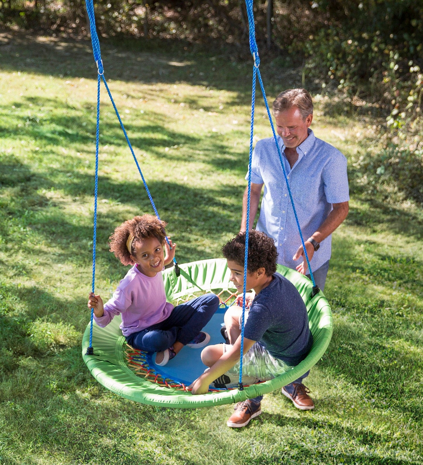 46-Inch Bright Mega FunShine Adjustable Round Bungee Swing