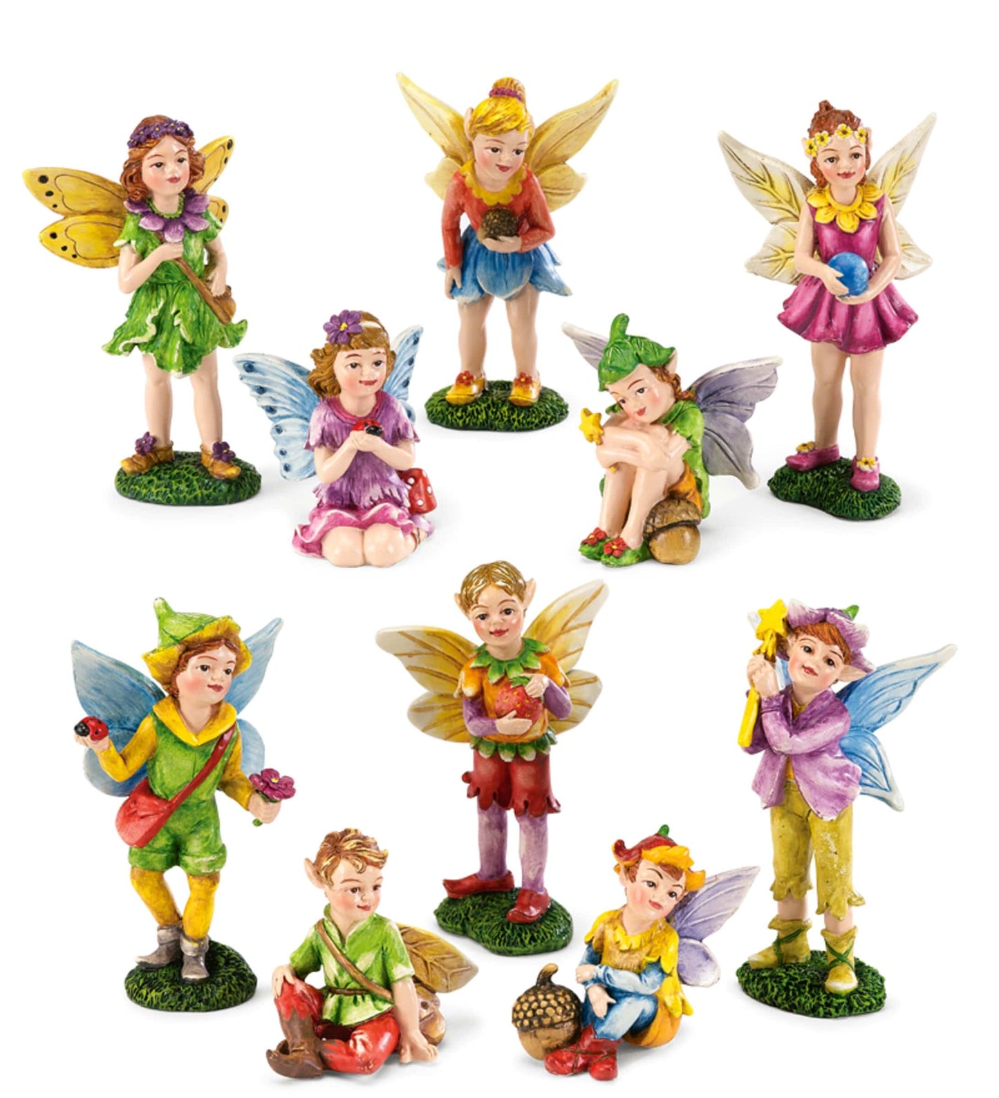 Nature-Themed Fairies, Set of 5
