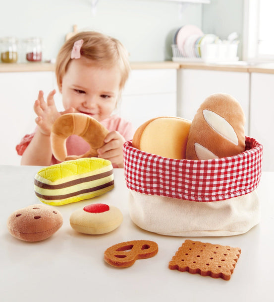 8-Piece Felt Fabric Pretend-Play Bread Basket