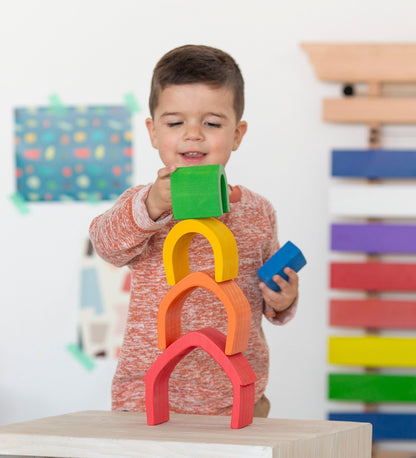 5-Piece Wooden Stackable Nesting Blocks Play Set