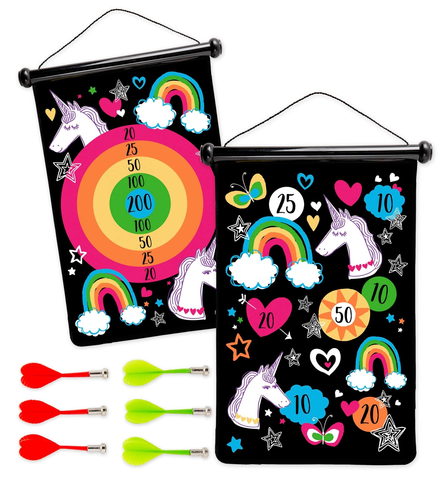 Double-Sided Magnetic Canvas Target Darts Game