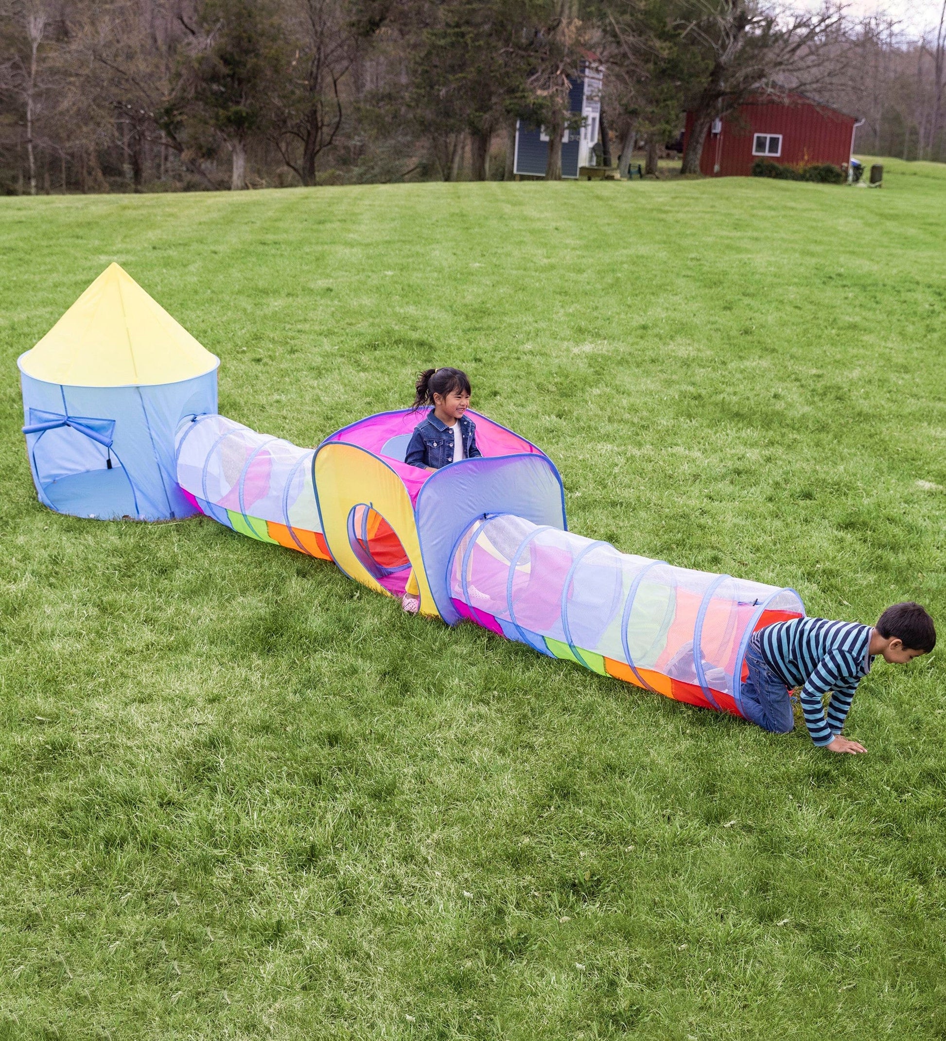 Pop-Up Rainbow Play Tents and Tunnels, Set of 4