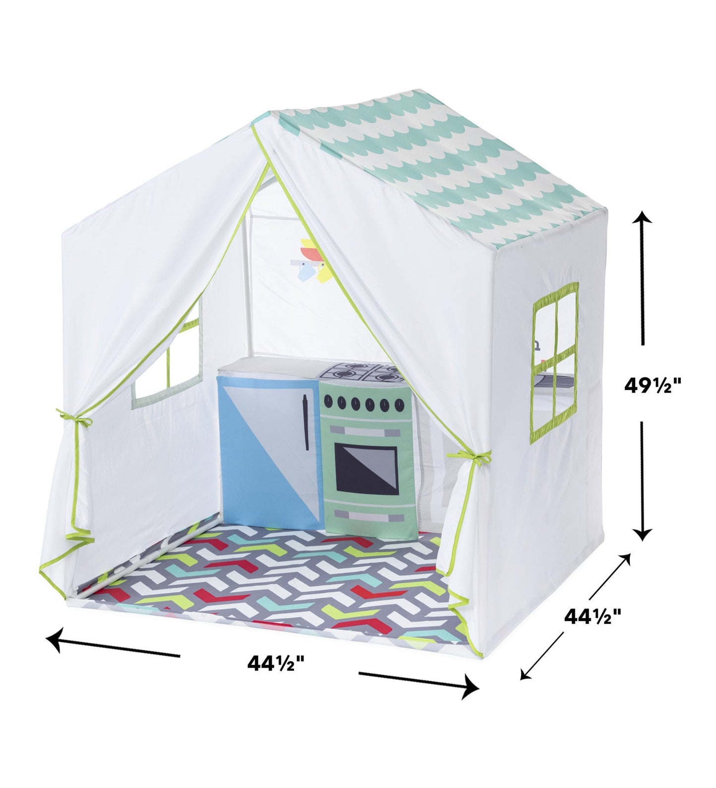 50-Inch Kitchen Playhouse Tent with 7-Piece Kitchen Cooking Set