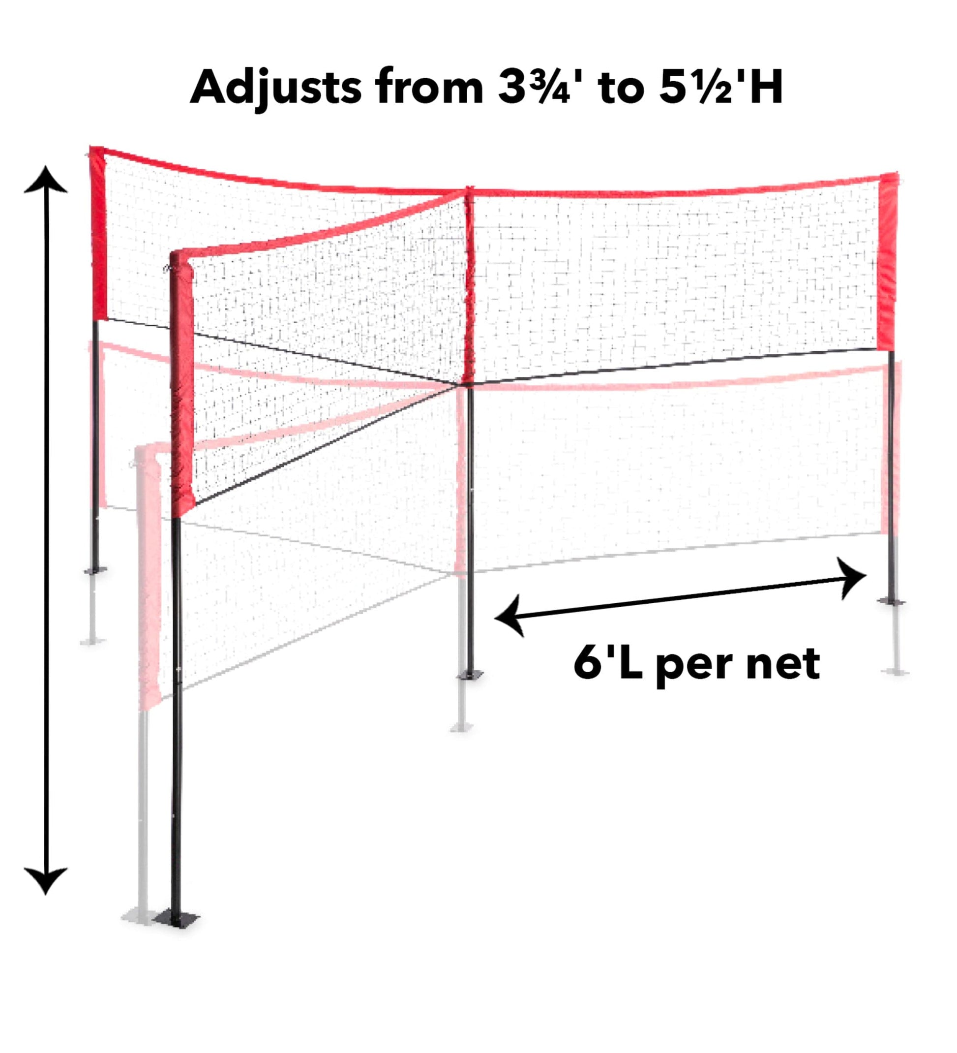 Jumbo 3-in-1 Adjustable Three-Square Game Set