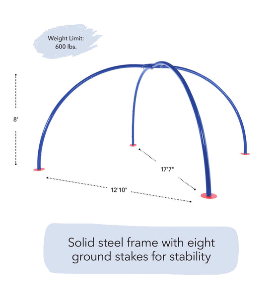 50Inch Vortex Spinning Ring Swing and Sky Dome Arched Stand Set