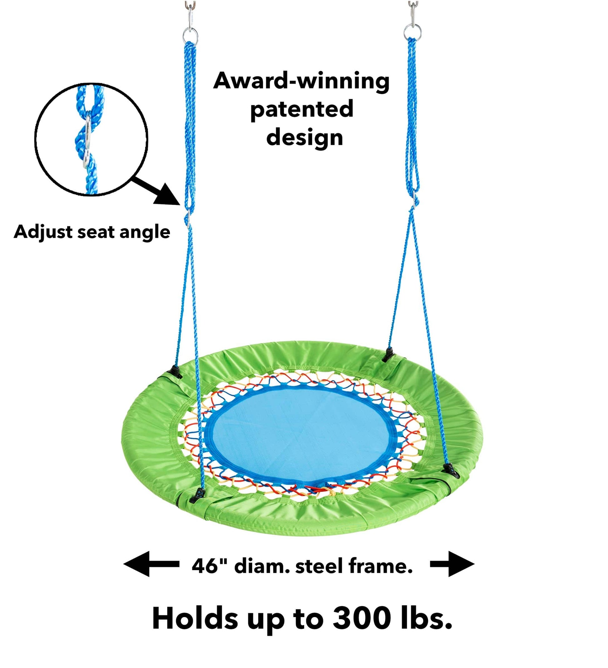 46-Inch Bright Mega FunShine Adjustable Round Bungee Swing