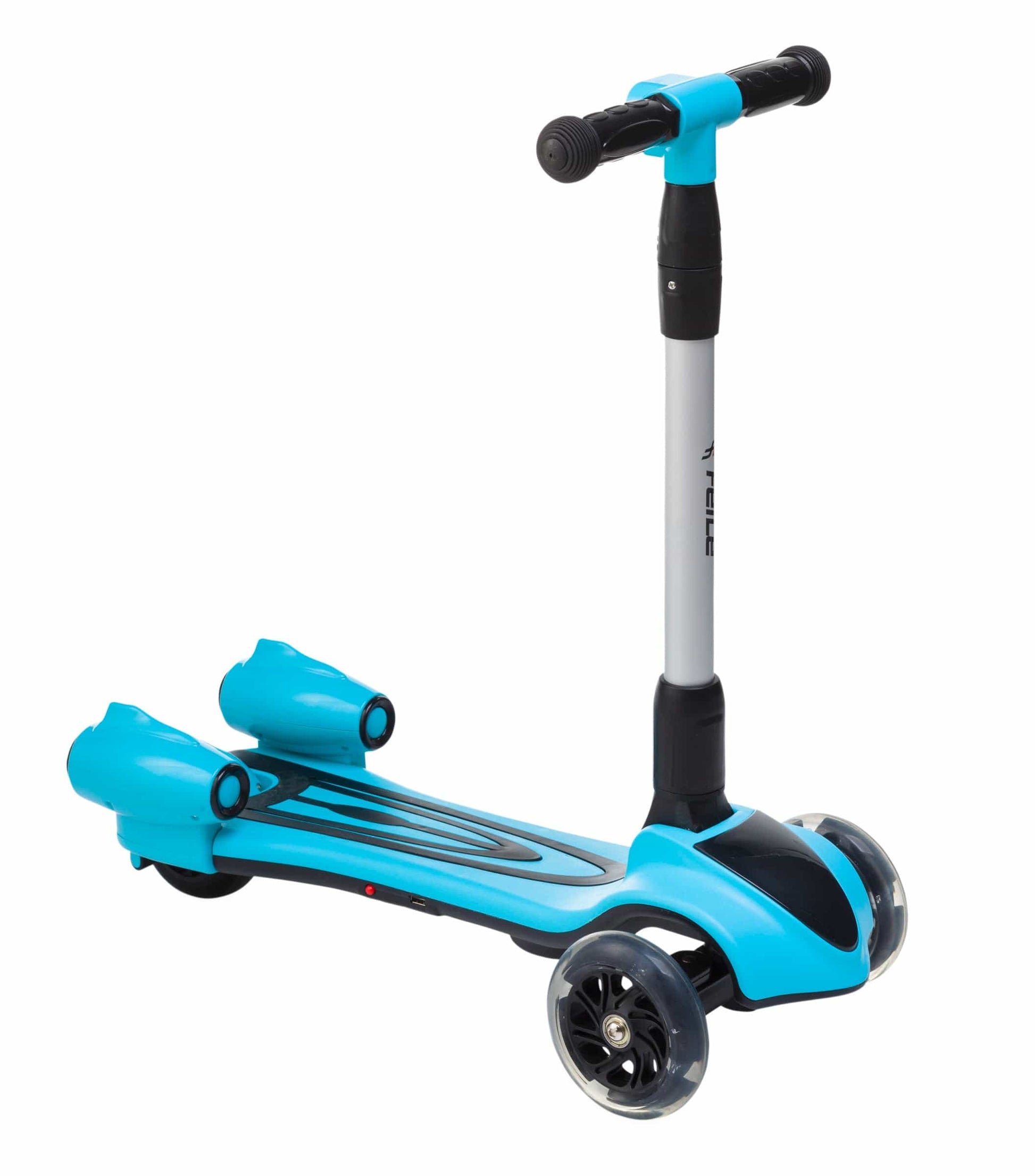 Adjustable-Height Folding Light Up Steam Scooter