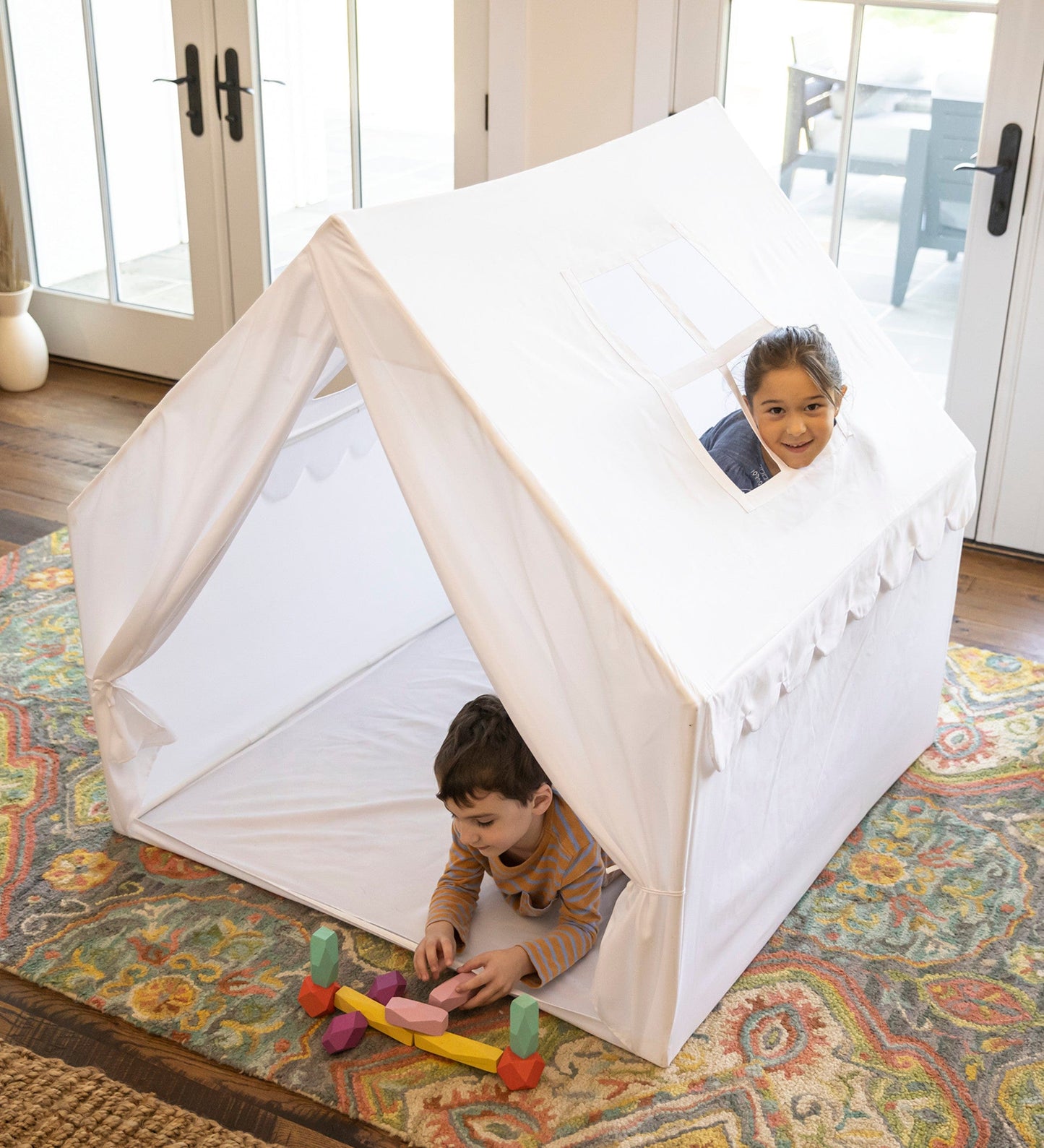 4-Foot Indoor Playhouse Tent with Floor Cover