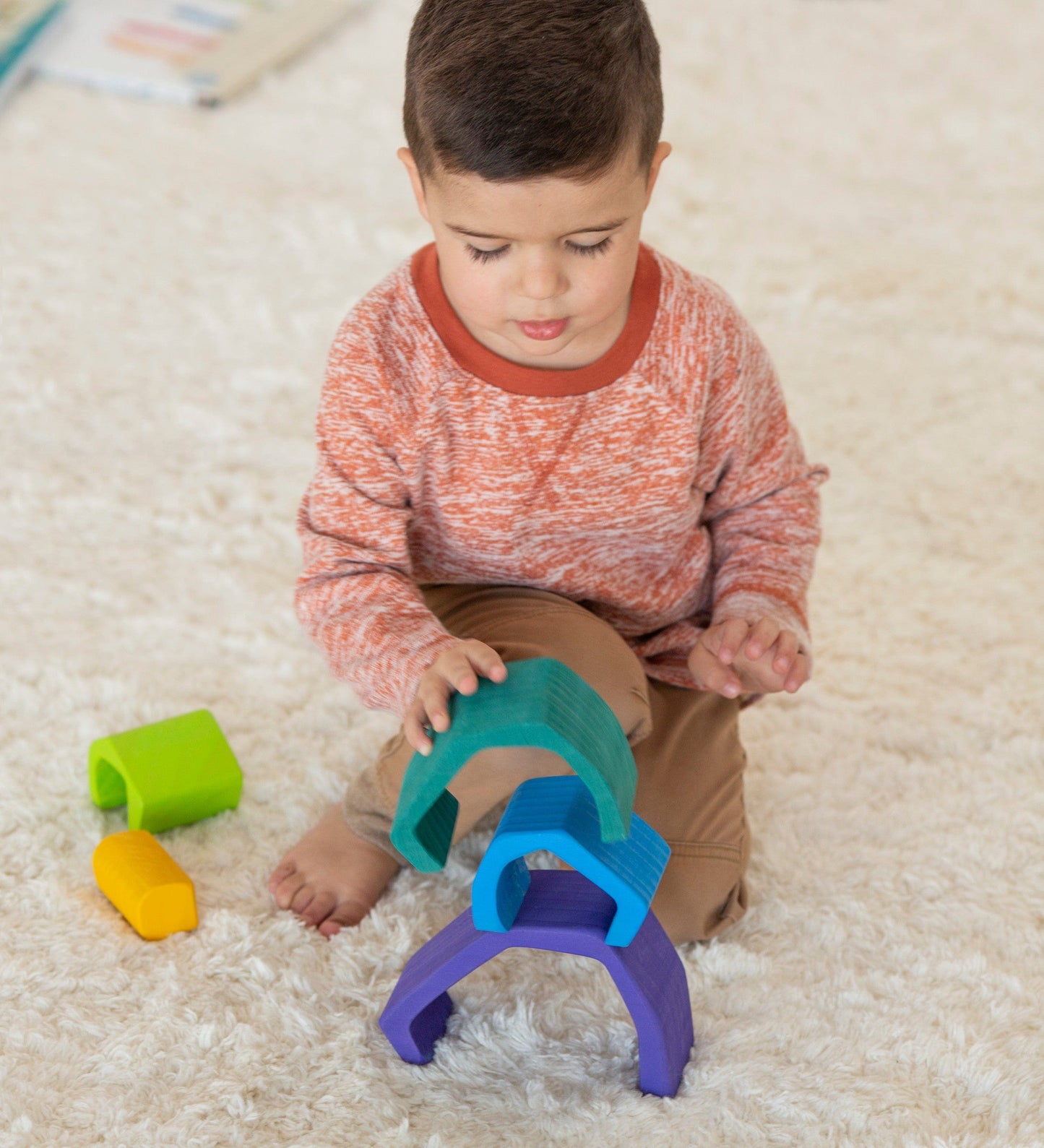 5-Piece Wooden Stackable Nesting Blocks Play Set