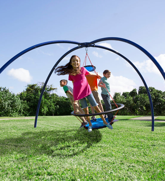 50-Inch Vortex Spinning Ring Swing and Sky Dome Arched Stand Set