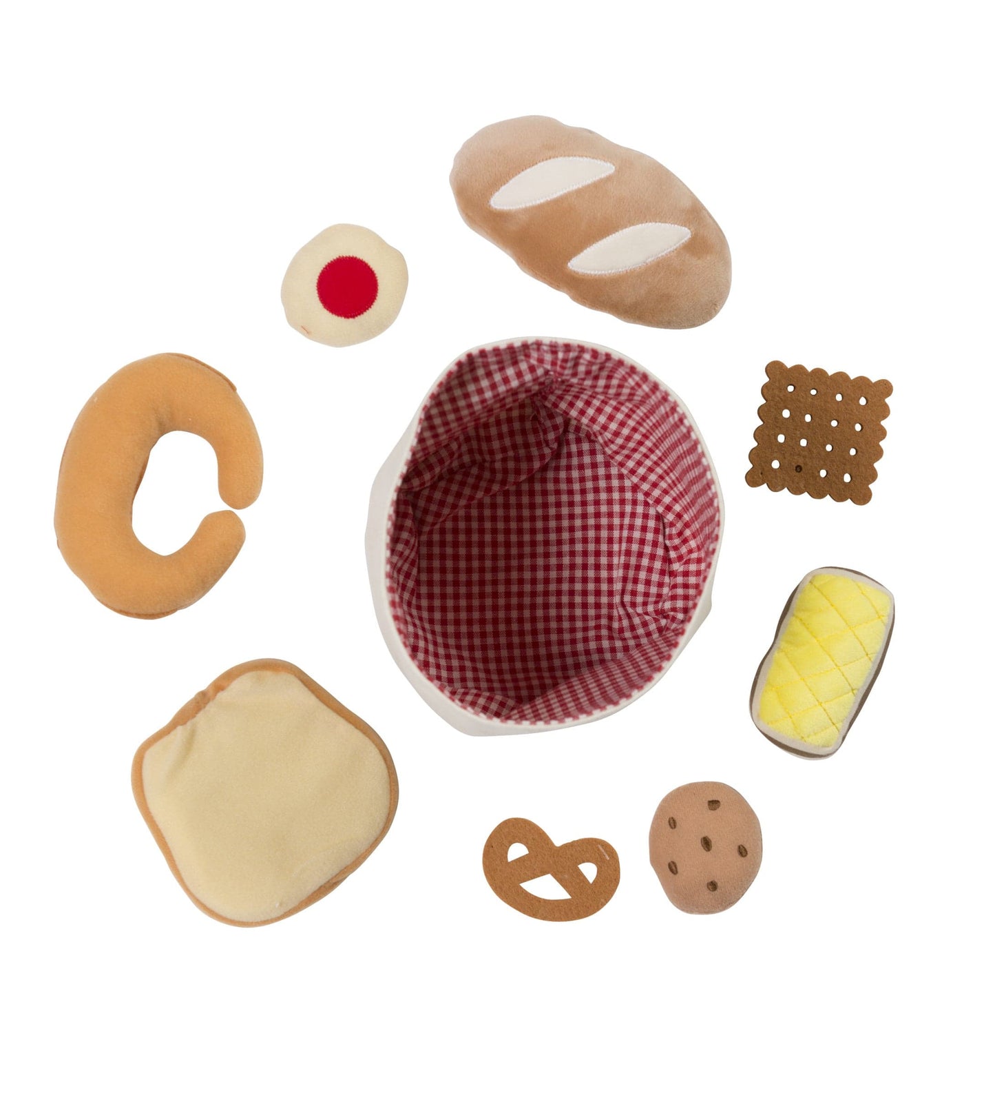 8-Piece Felt Fabric Pretend-Play Bread Basket