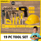 Stanley Jr. 19-Piece Pretend-Play Tool Set with Hard Hat and Tool Belt