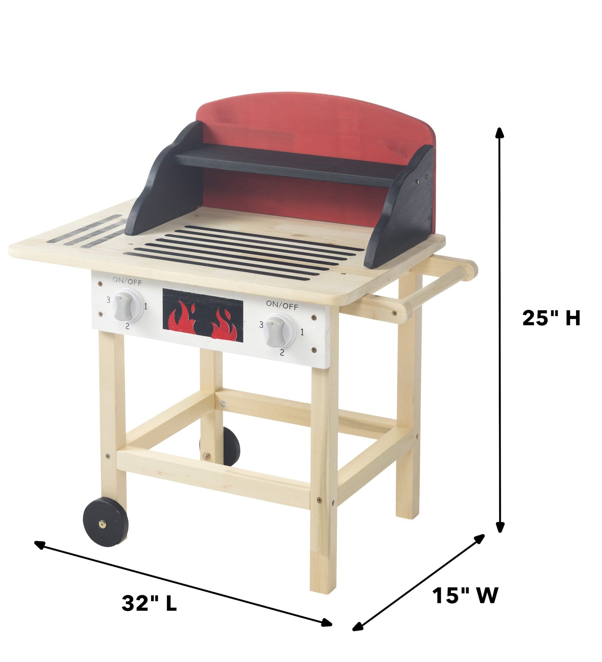 Jr. Grill Master's Wooden BBQ Grill Set with Accessories – Hearthsong