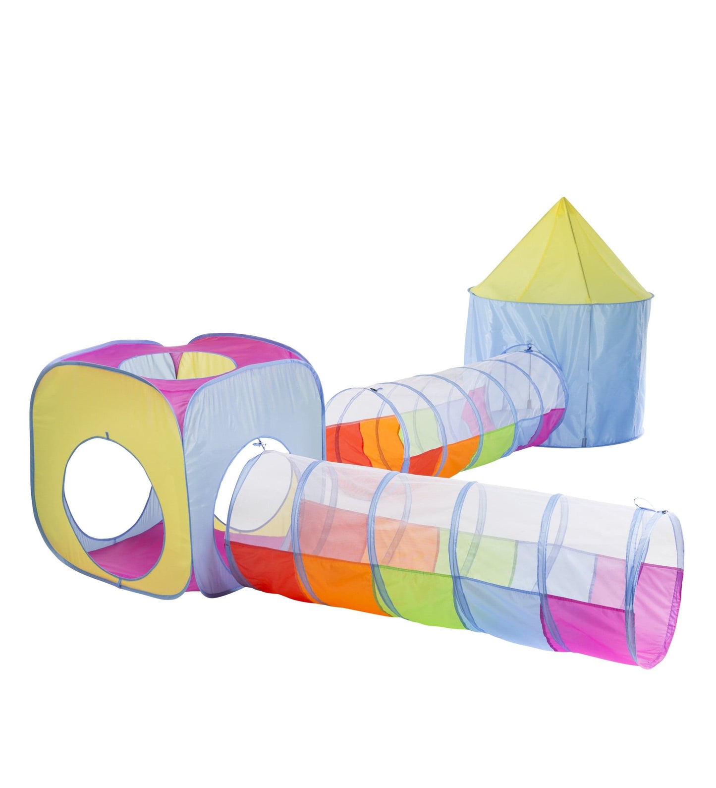 Pop-Up Rainbow Play Tents and Tunnels, Set of 4