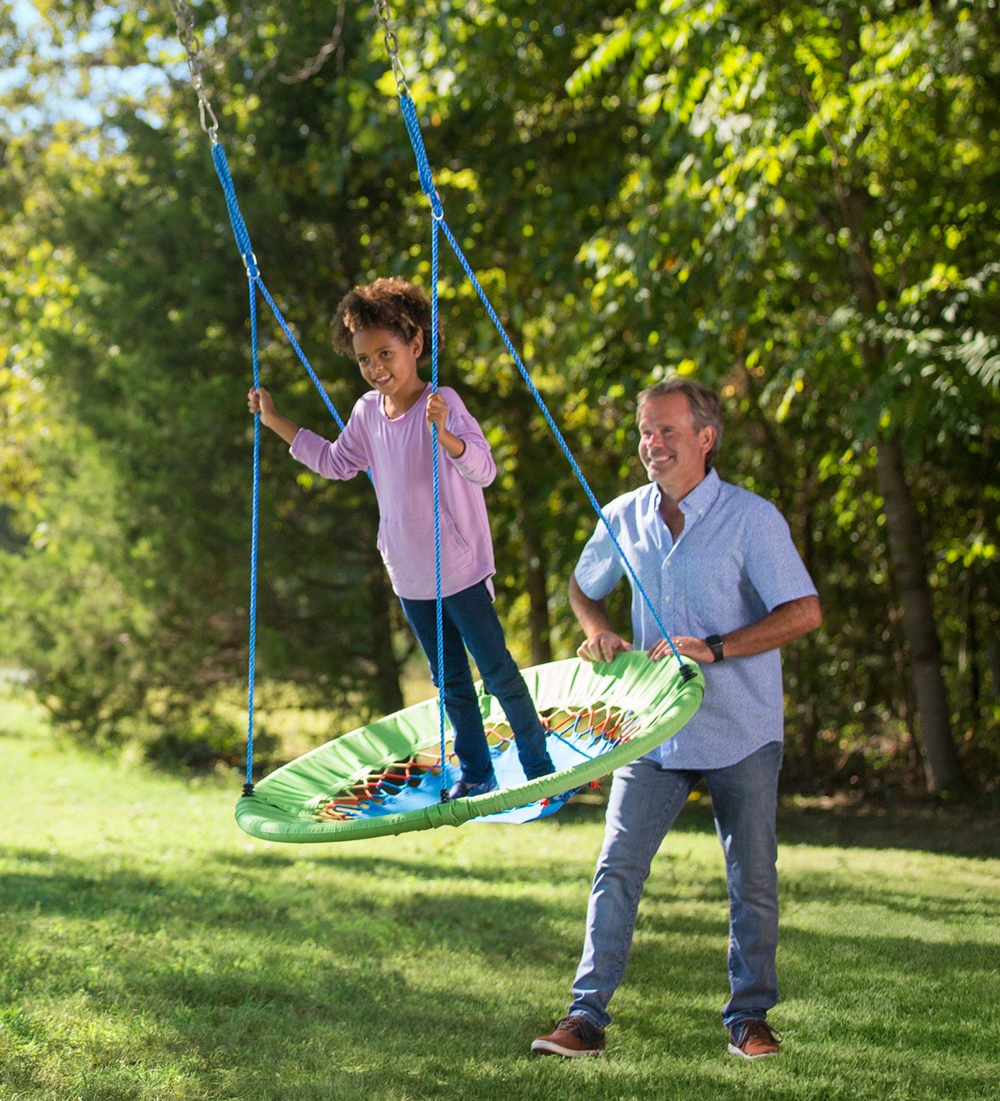 46-Inch Bright Mega FunShine Adjustable Round Bungee Swing