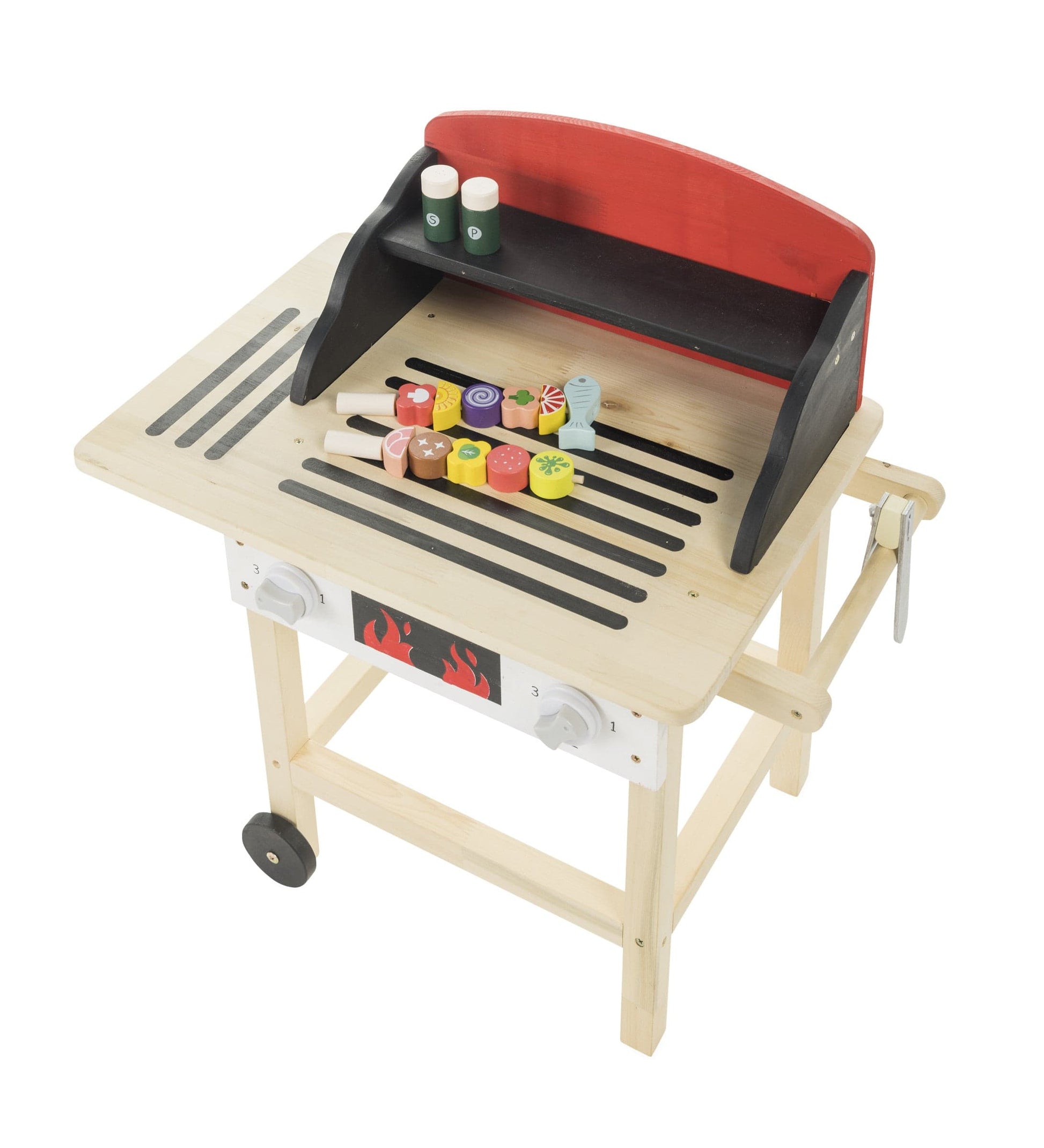 Jr. Grill Master's Wooden BBQ Grill Set with Accessories