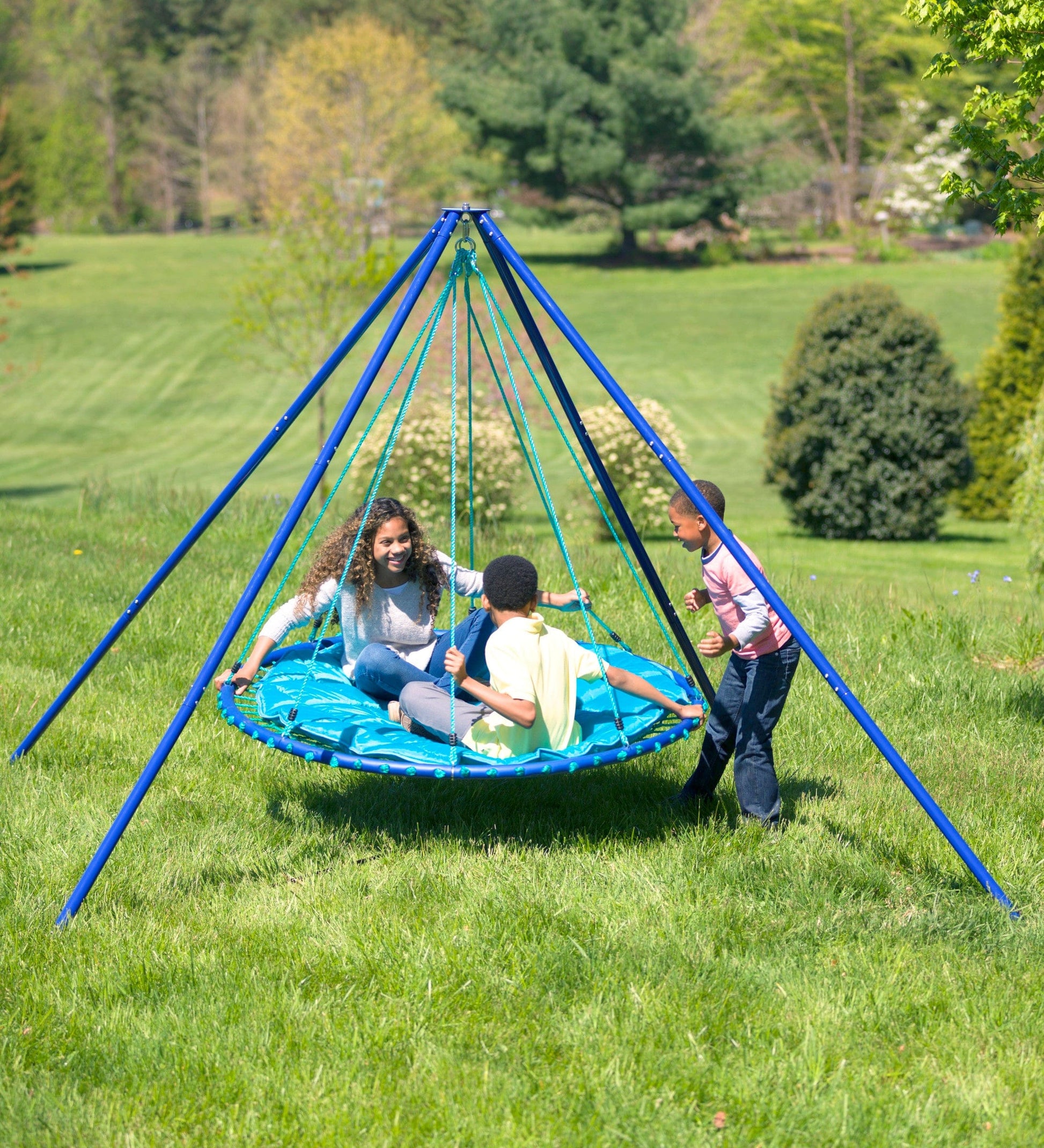 60-Inch Sky Island Round Swing and Stand Set