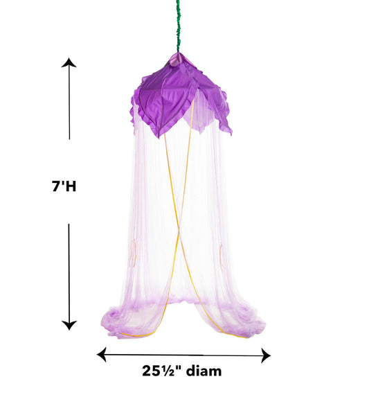 Purple Flower Petals Hanging Canopy and Play Space