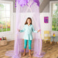 Purple Flower Petals Hanging Canopy and Play Space